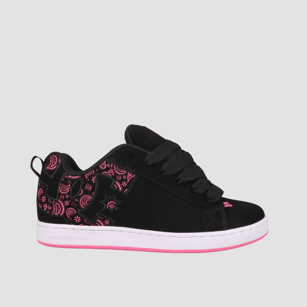 DC Court Graffik Shoes - Black/Pink/White - Womens