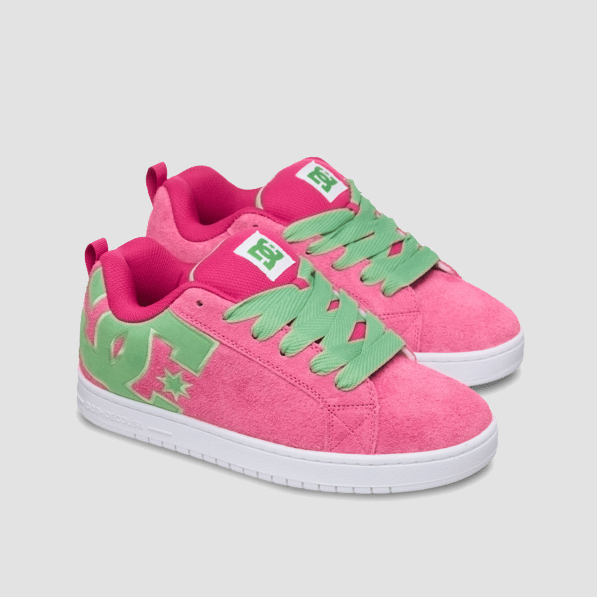 DC Court Graffik Shoes - Crazy Pink/Soft Lime