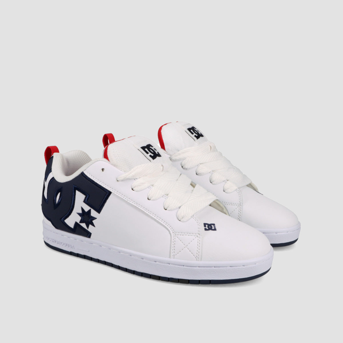DC Court Graffik Shoes - White/Navy/Red