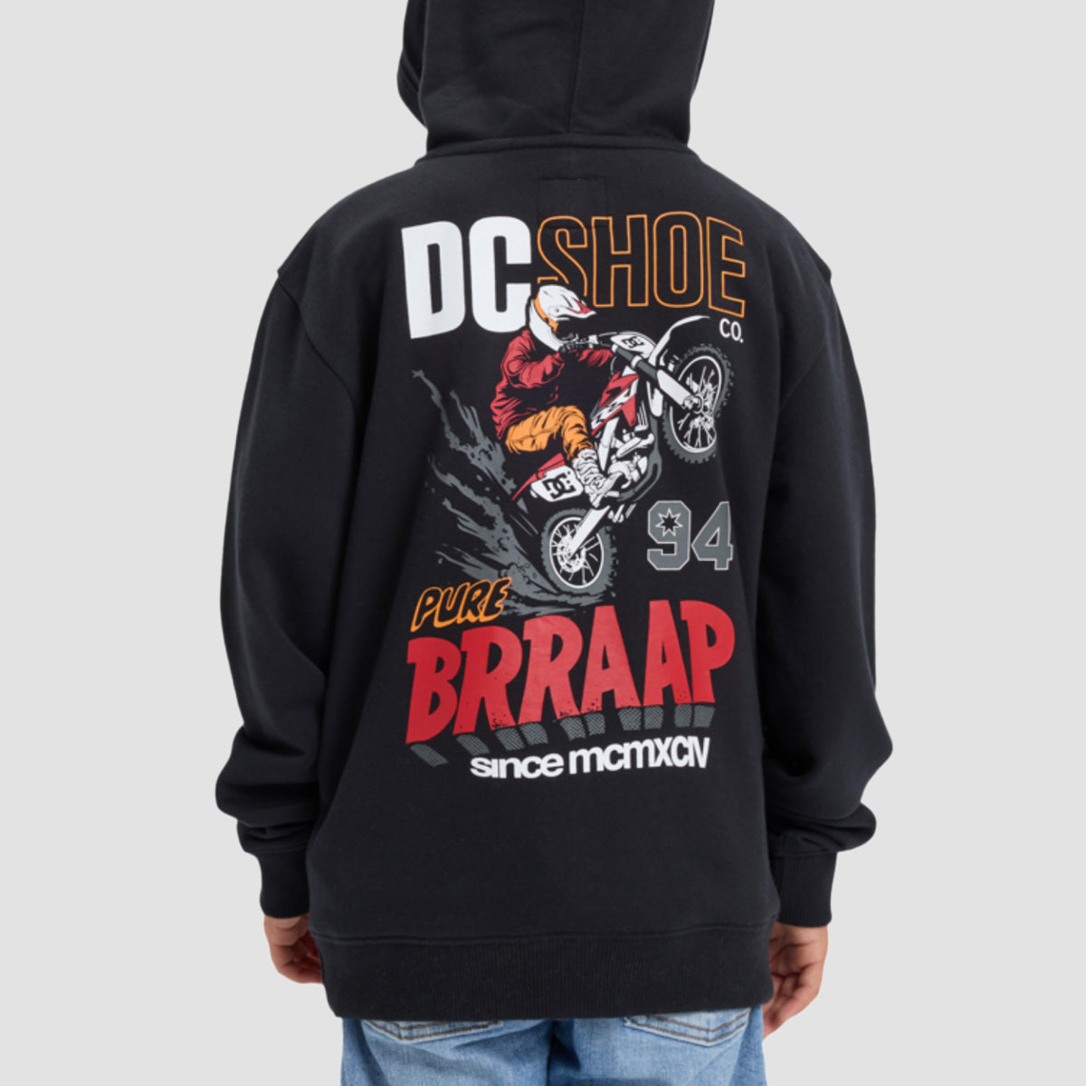 DC Funny Print Zip Hoodie Black - Kids