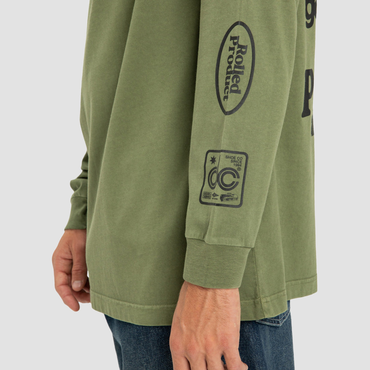 DC Hi Rolling Longsleeve T-Shirt Bronze Green