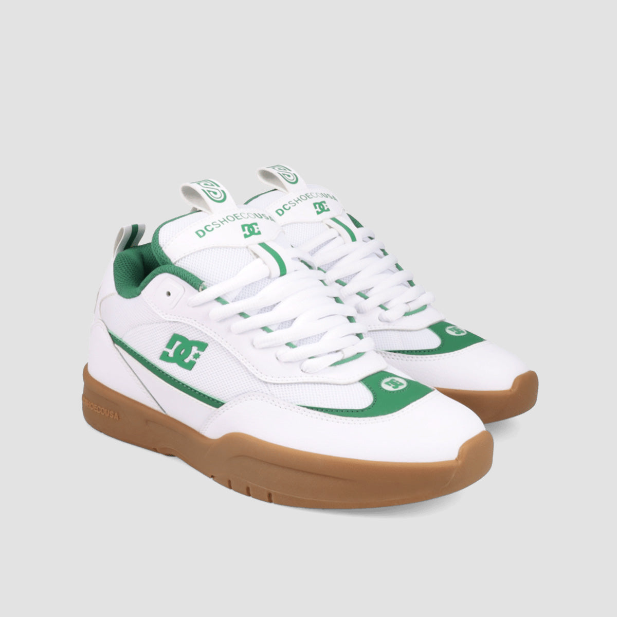 DC JS2 Shoes - White/Green/Gum