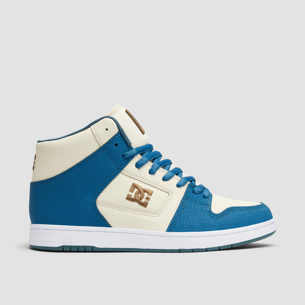 DC Manteca High Top Shoes Grey/Blue/White