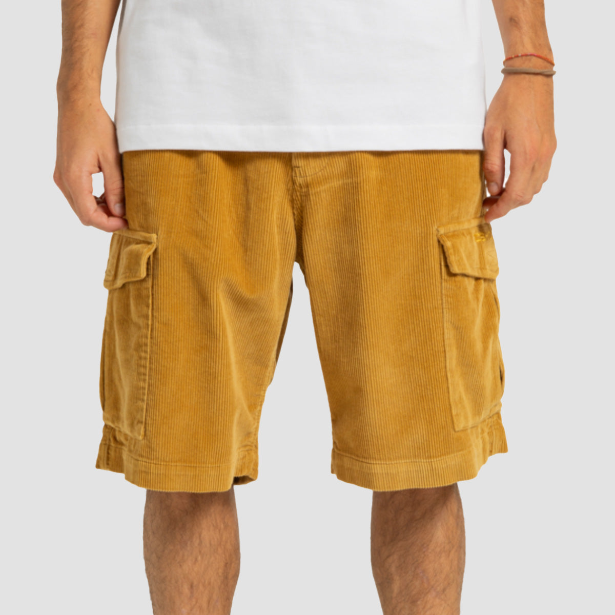 DC Pipeline Corduroy Cargo Shorts Medal Bronze