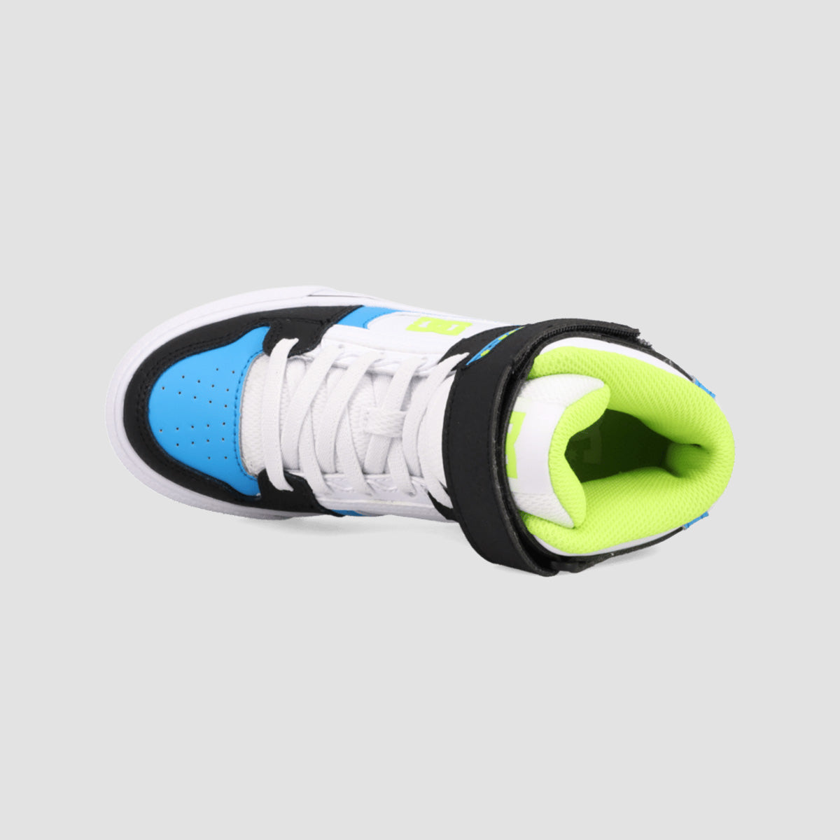 DC Pure Hi Top EV Shoes - Black/Blue/Lime - Kids