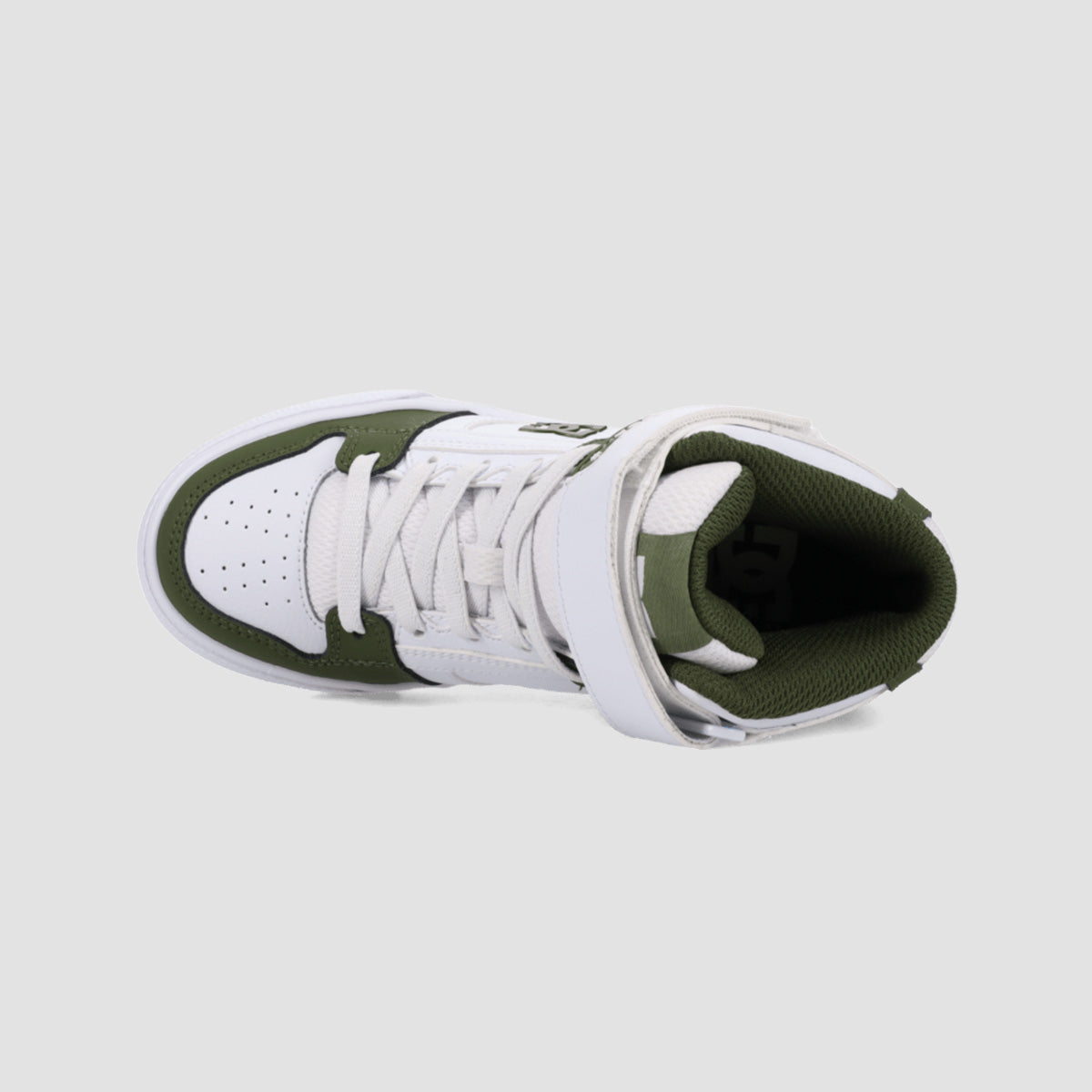 DC Pure Hi Top EV Shoes - Olive/White - Kids