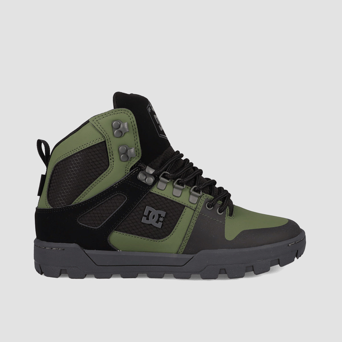 DC Pure High-Top Boots - Black/Olive/Grey