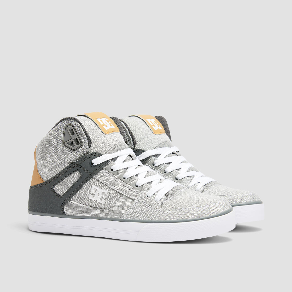 DC Pure WC High Top Shoes - Grey/Grey/White
