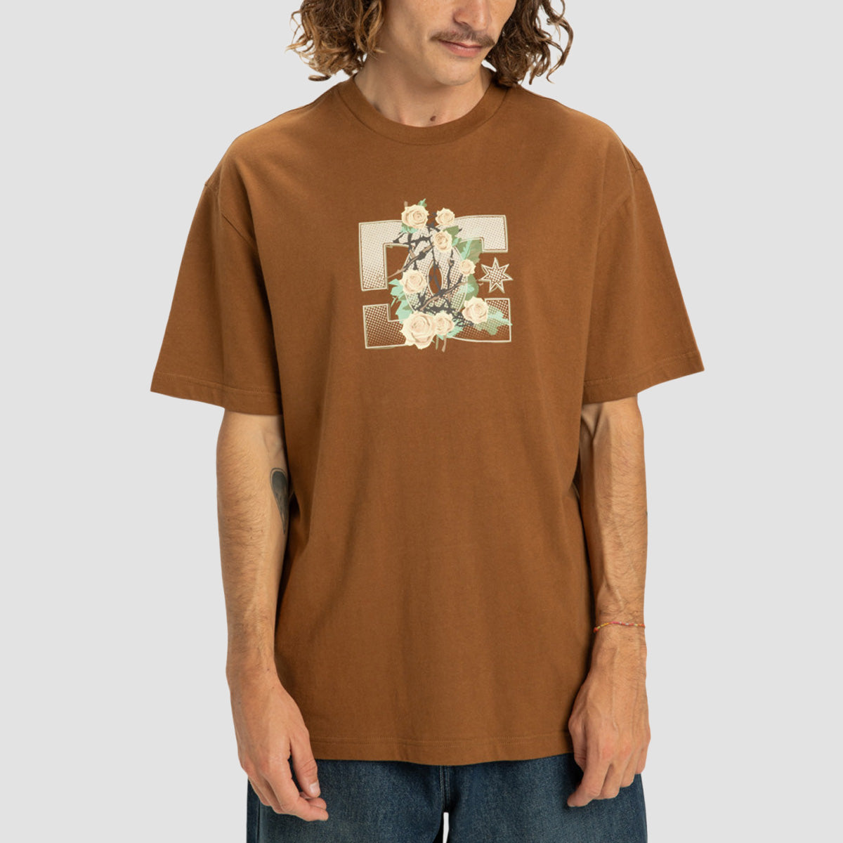 DC Rose And Thorn Star T-Shirt Toffee