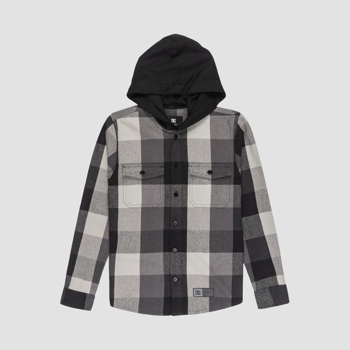 DC Ruckus Hooded Longsleeve Shirt Black - Kids