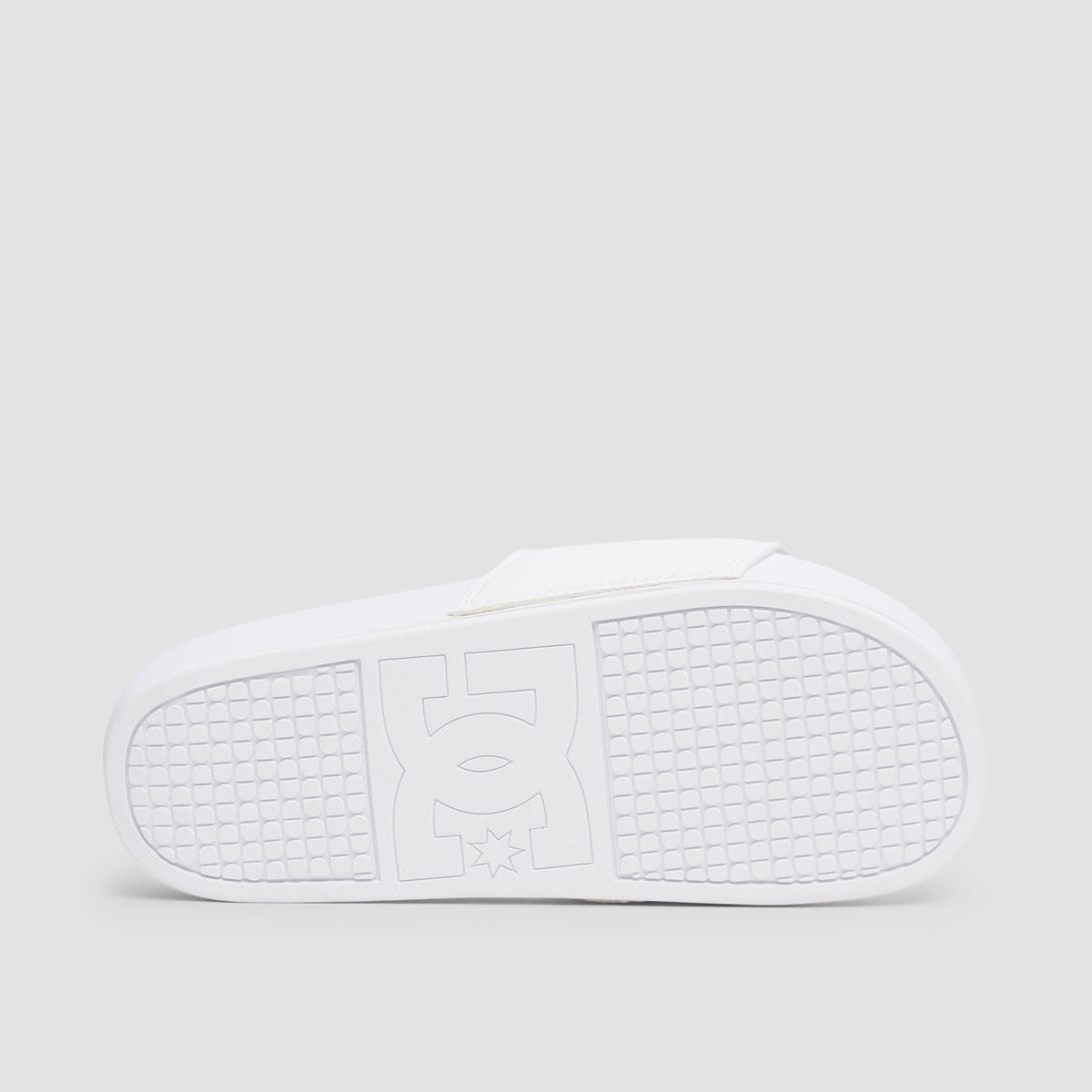 DC Slide Platform Sandals White/White/Black - Womens