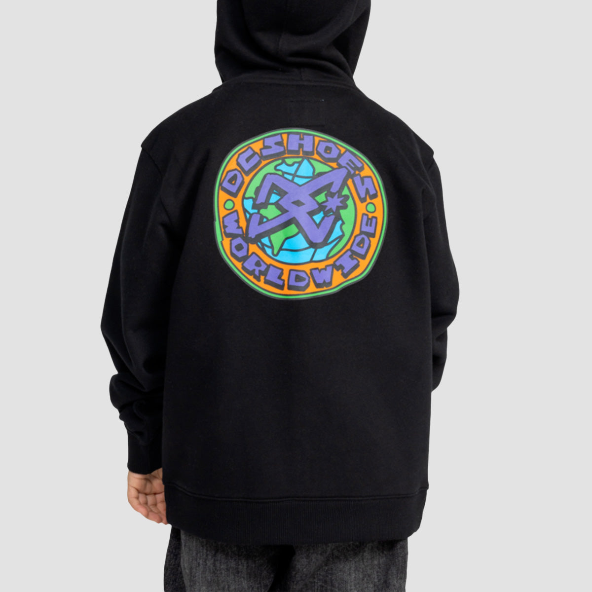 DC Spinner Zip Hoodie Black - Kids