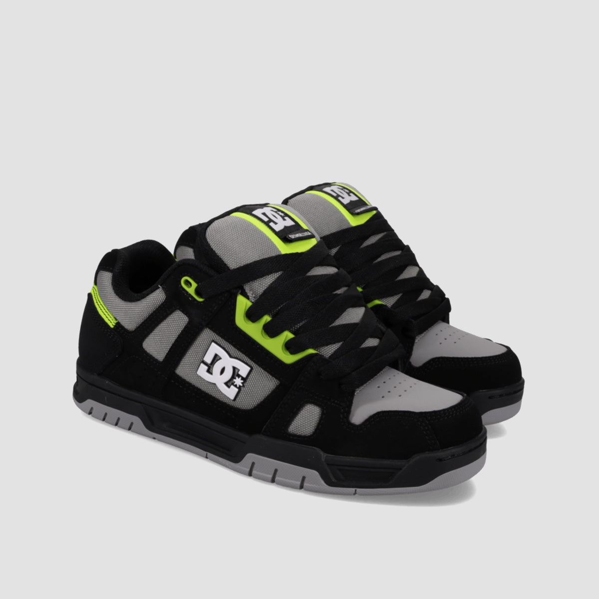 DC Stag Shoes - Black/Grey/Lime