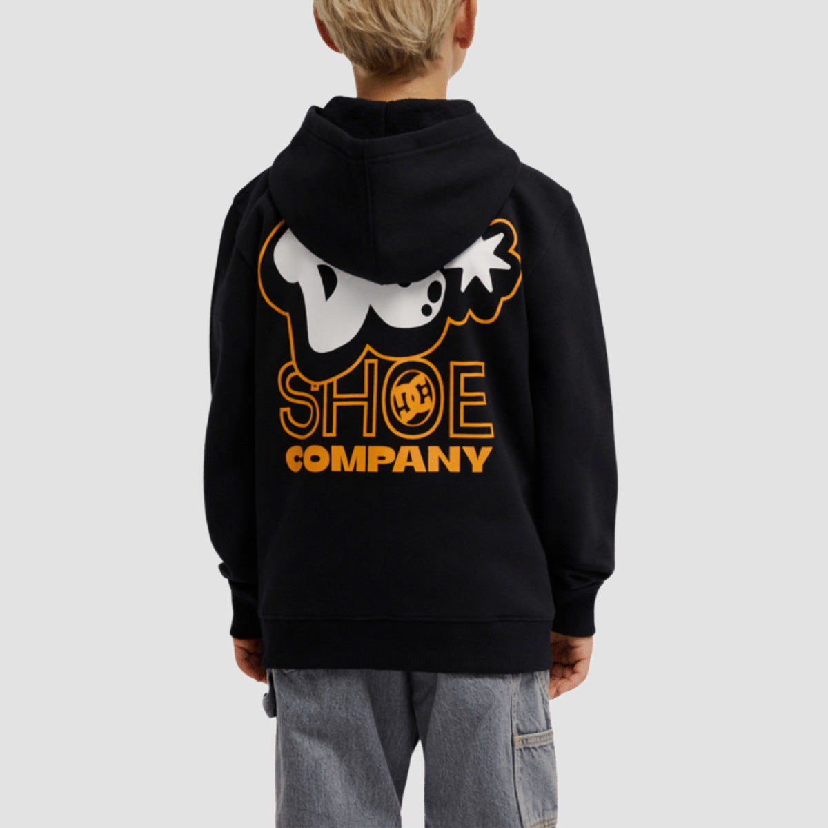 DC Throw Up Zip Hoodie Black - Kids