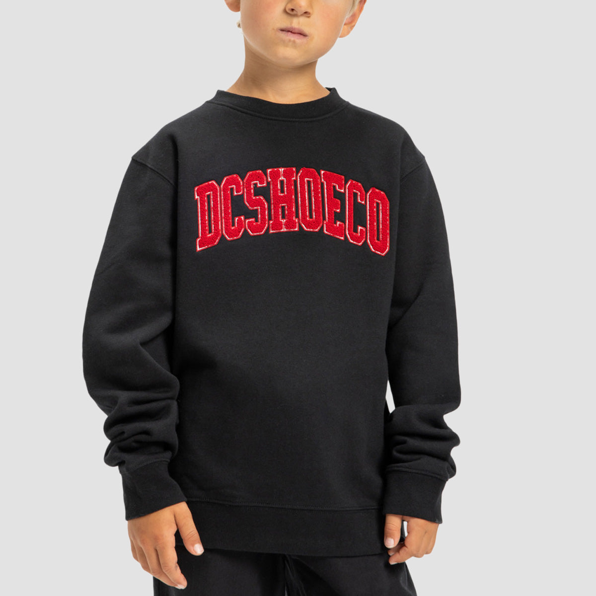 DC Varsity Crew Sweatshirt Black - Kids