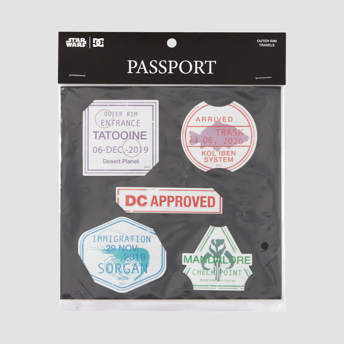 DC X Star Wars Passport Sticker Pack Assorted