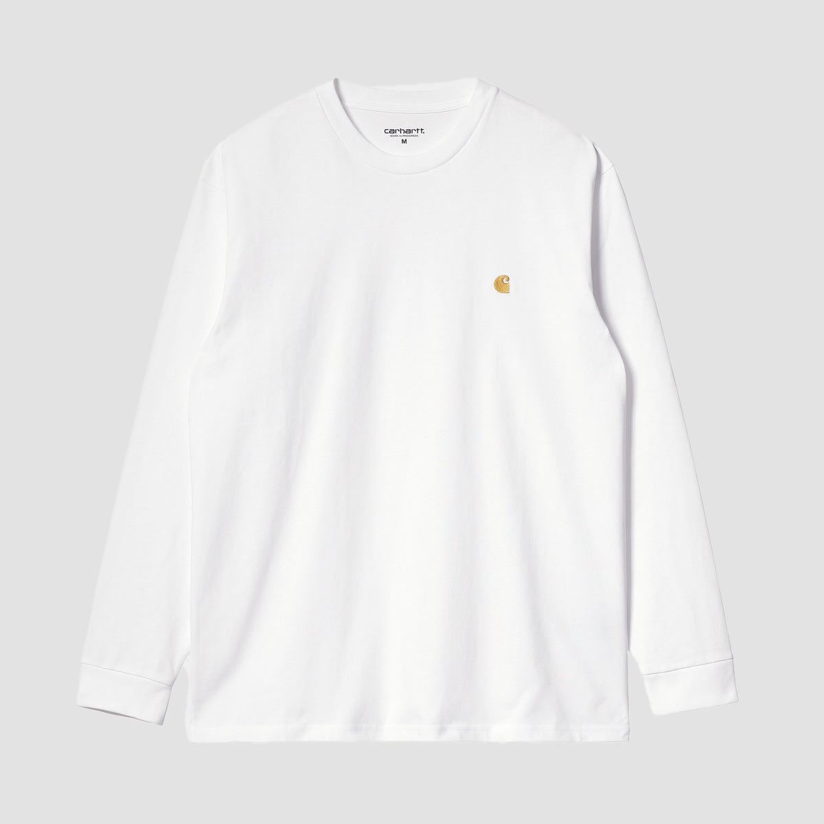 Carhartt WIP Chase Longsleeve T-Shirt White/Gold