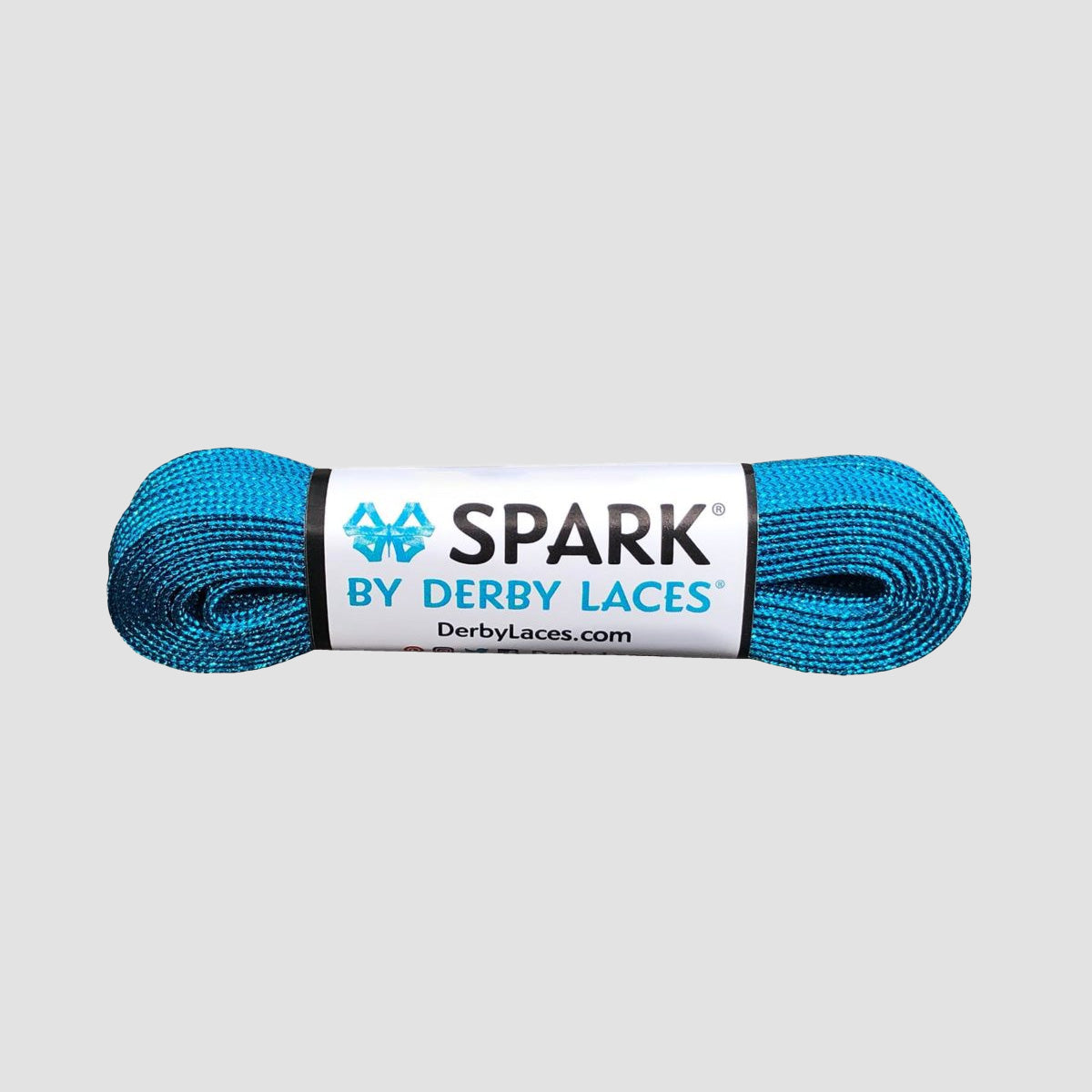 Derby Laces SPARK Metallic 7mm 274cm Roller Derby Skate Laces Blue