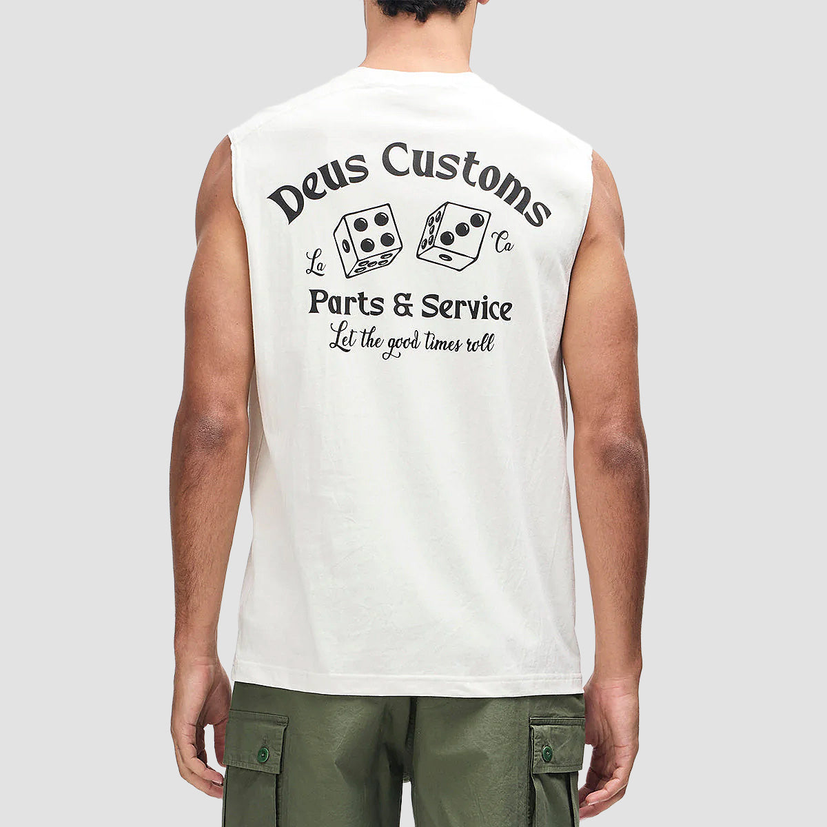 Deus Knucklebones Muscle Vest Dirty White