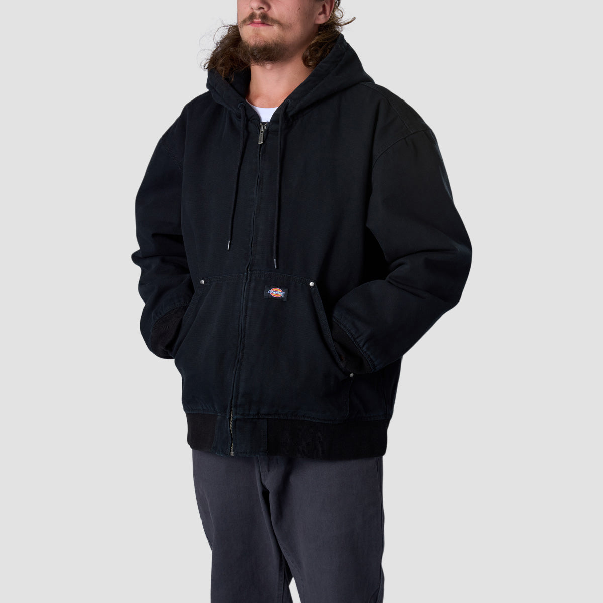 Dickies Hilham Hooded Canvas Jacket Black