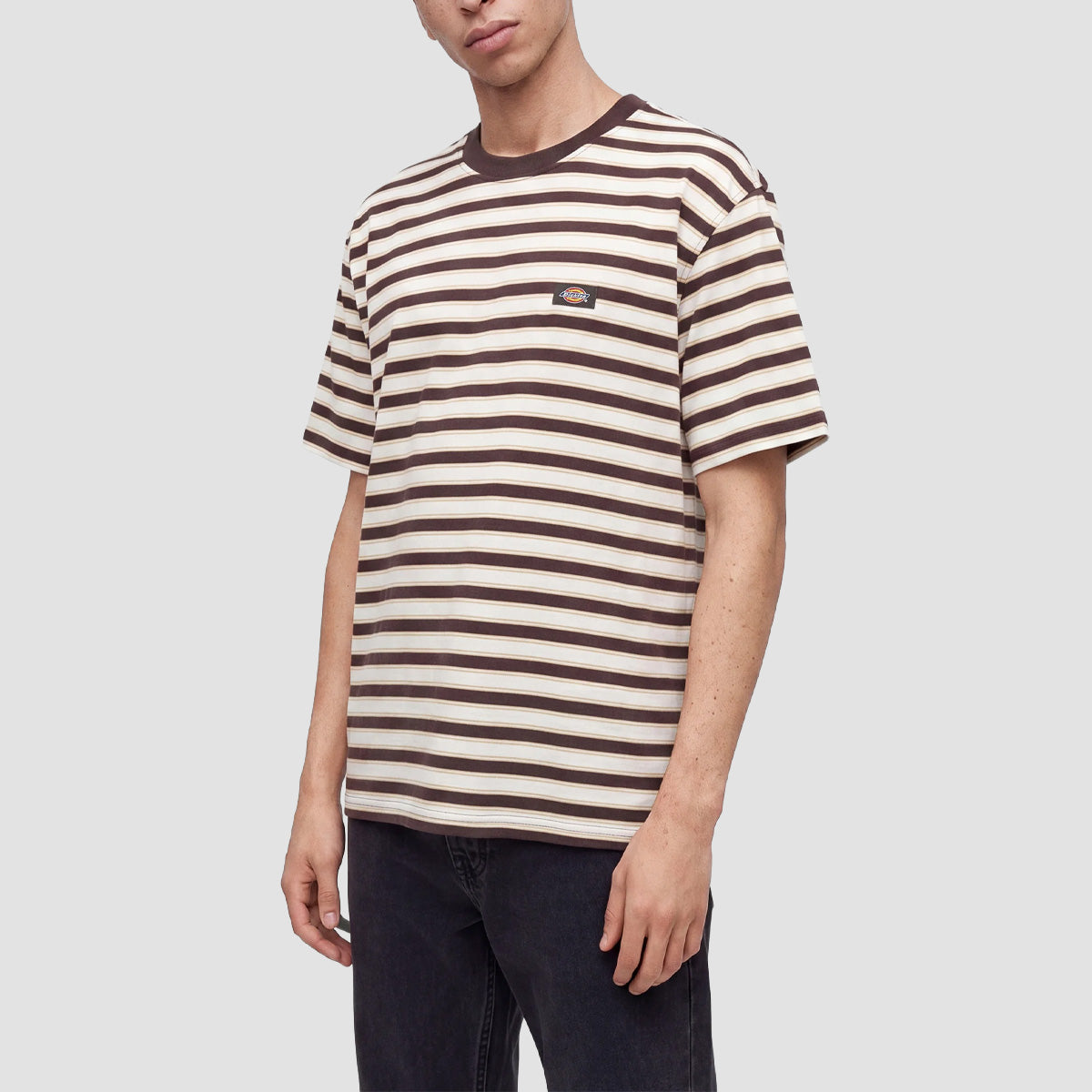 Dickies Stripe T-Shirt Chocolate Brown