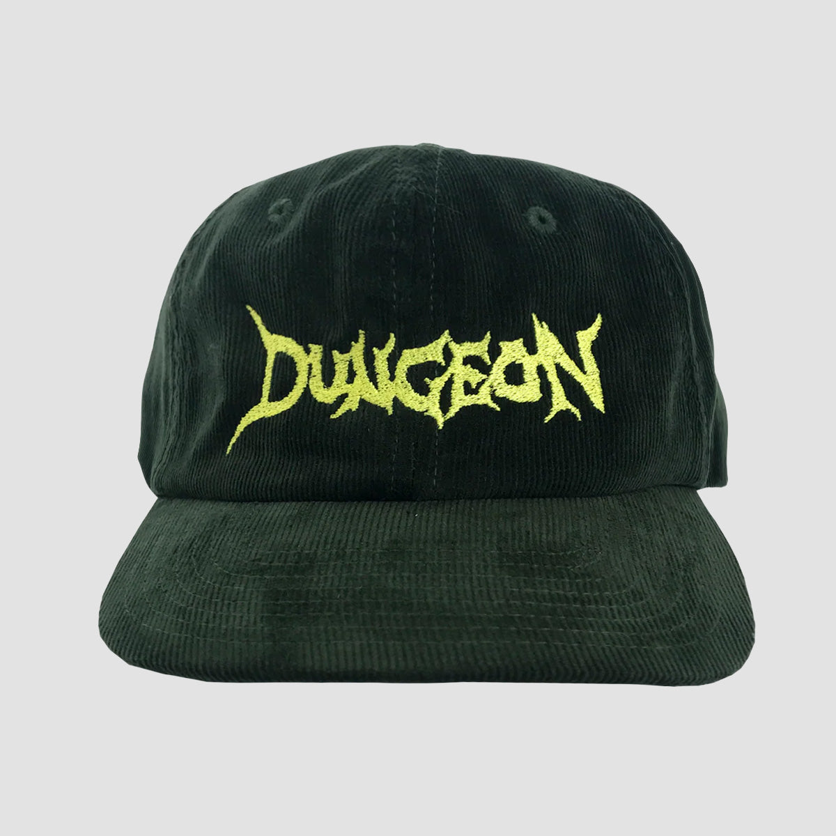 Dungeon Logo Cord Cap Olive/Tennis Yellow