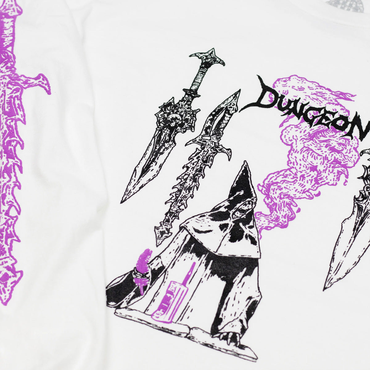 Dungeon Spell Caster Longsleeve T-Shirt White
