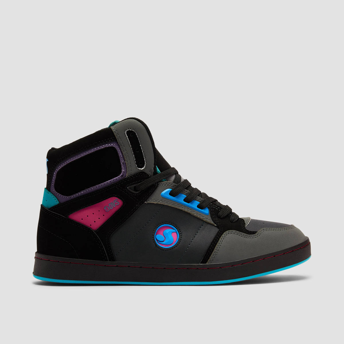 DVS Honcho High Top Shoes Black Purple Blue Nubuck Womens 3.5uk Black Purple Blue Nubuck