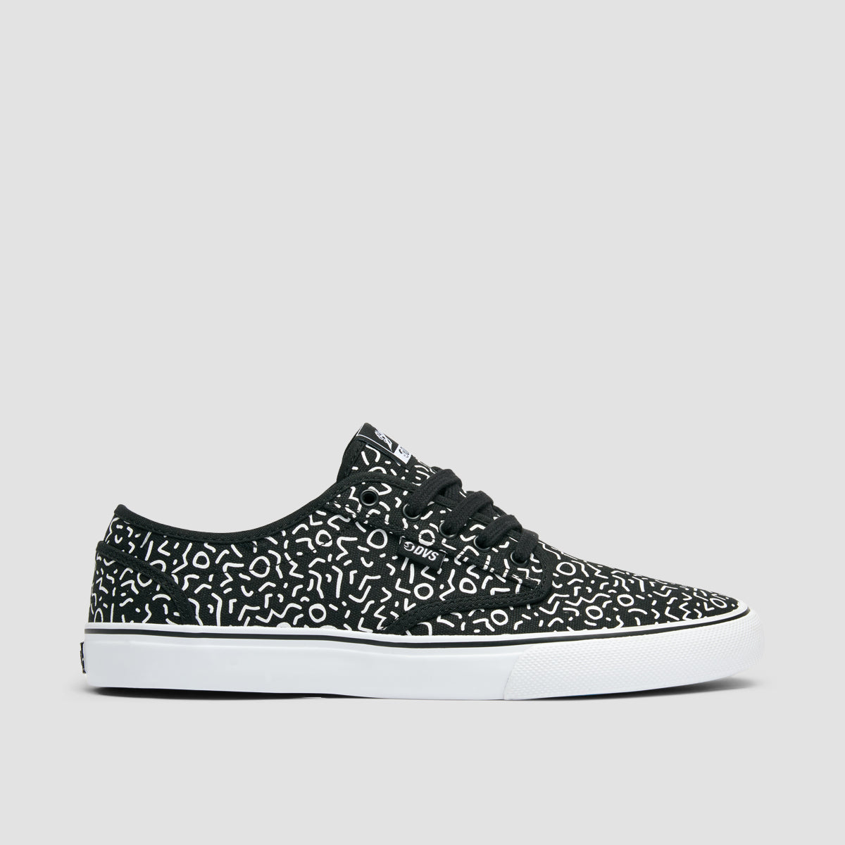 DVS Rico CT Shoes - Black/White/Print Canvas