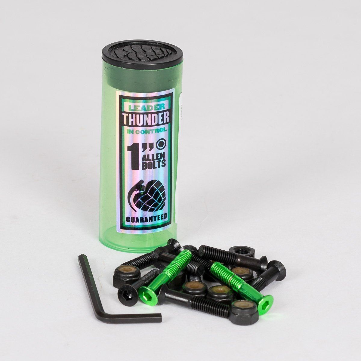 Thunder Allen Truck Bolts x8 Black/Green 1 Inch