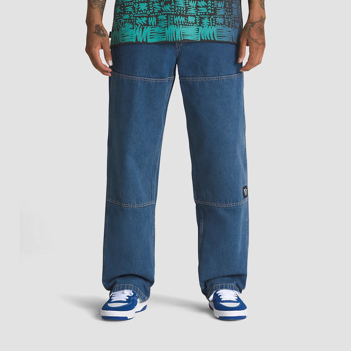 Vans Rowan Zorilla Drill Chore Loose Carpenter Denim Pants Vintage Indigo