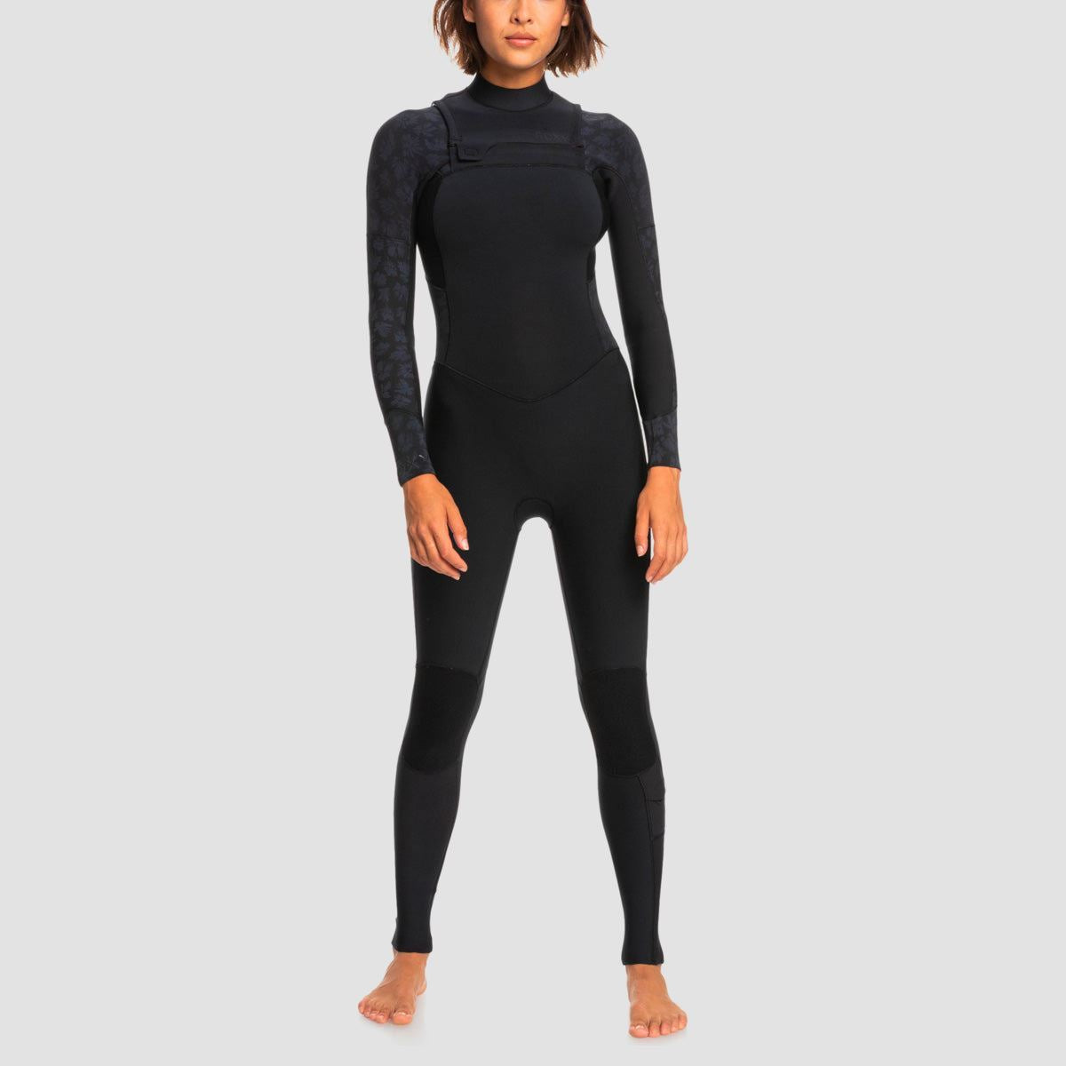 Roxy Swell Series 4/3mm Chest Zip Wetsuit Black - Womens