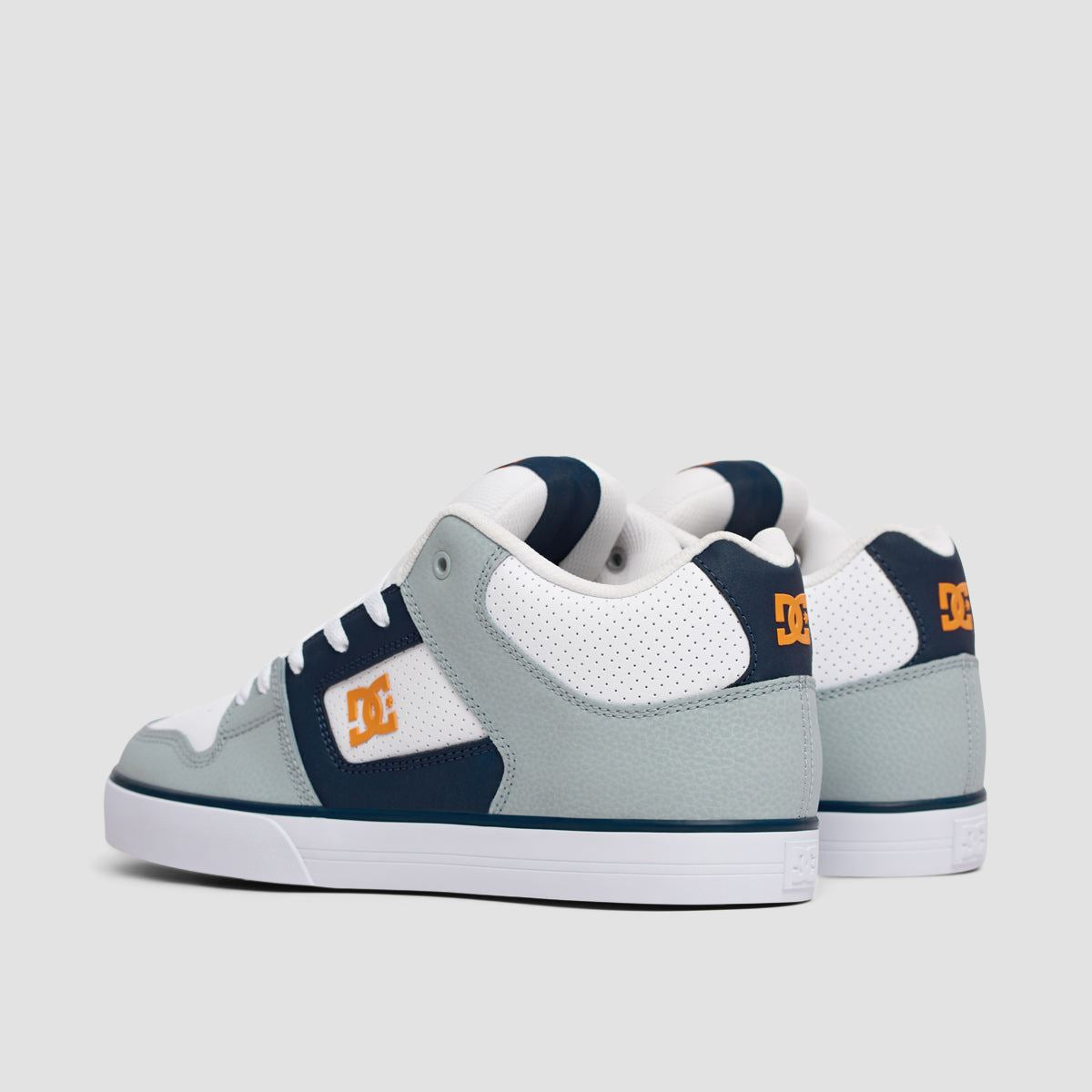 DC Pure Mid Shoes - White/Grey/Orange