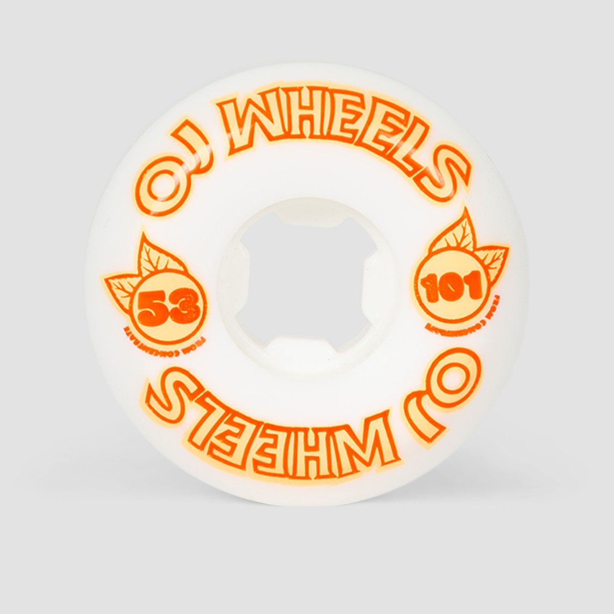 OJ From Concentrate Hardline 101a Skateboard Wheels White 53mm