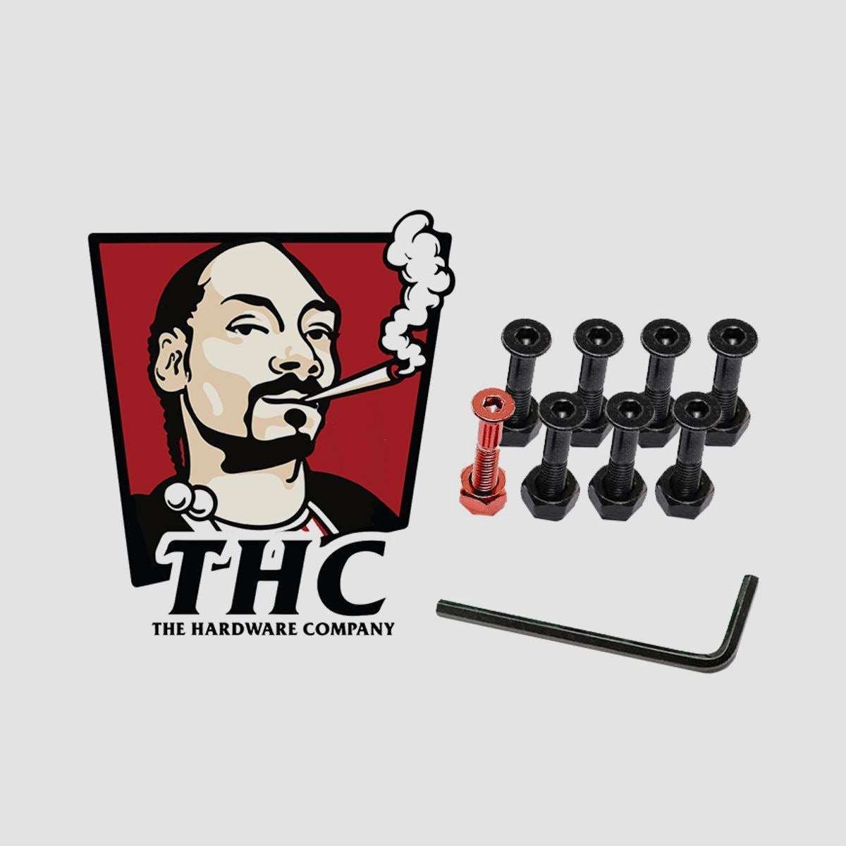 The Hardware Company THC Snoop Dogg Allen Truck Bolts Black/Red Strawberry 1"