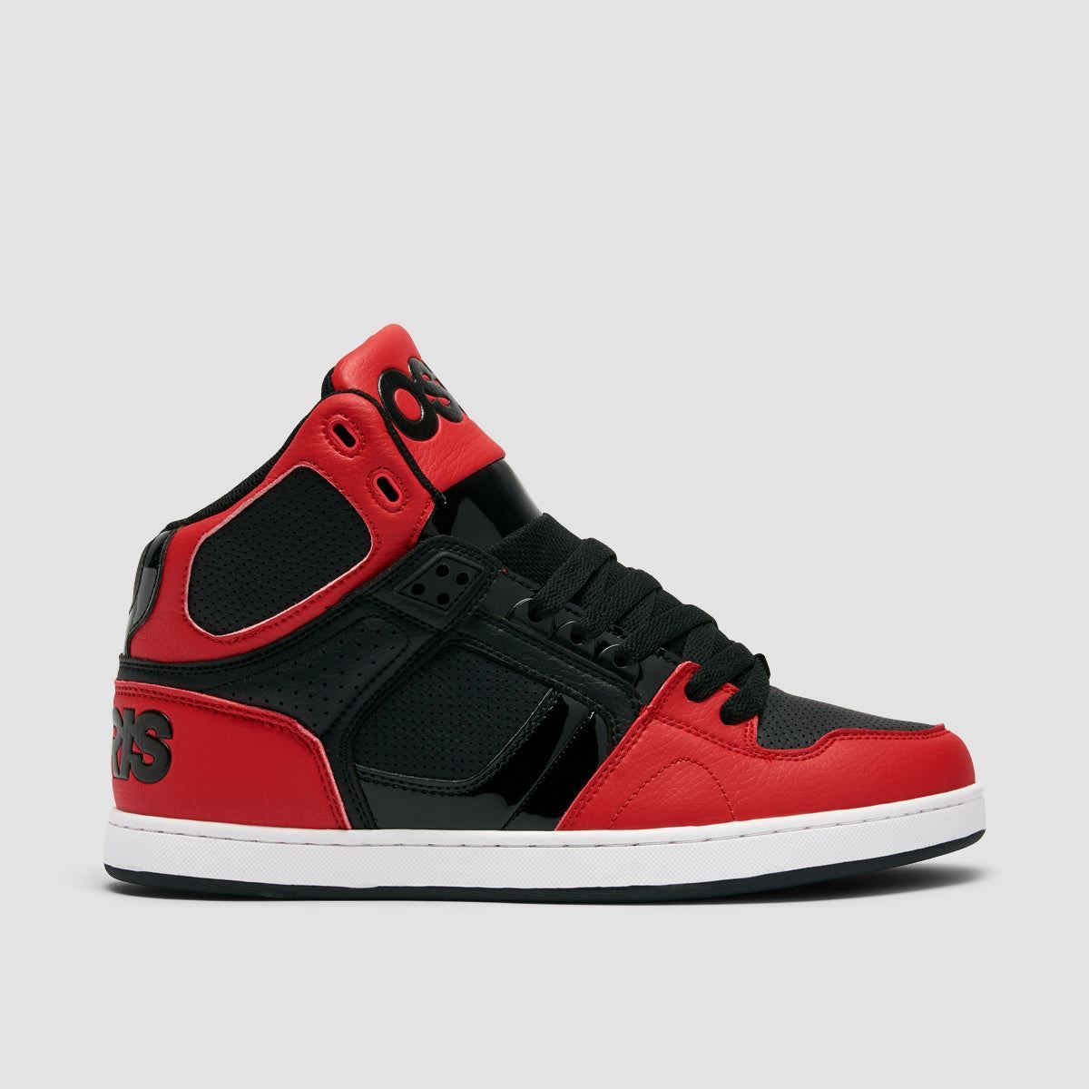 Osiris NYC 83 CLK High Top Shoes Red/Black/Black
