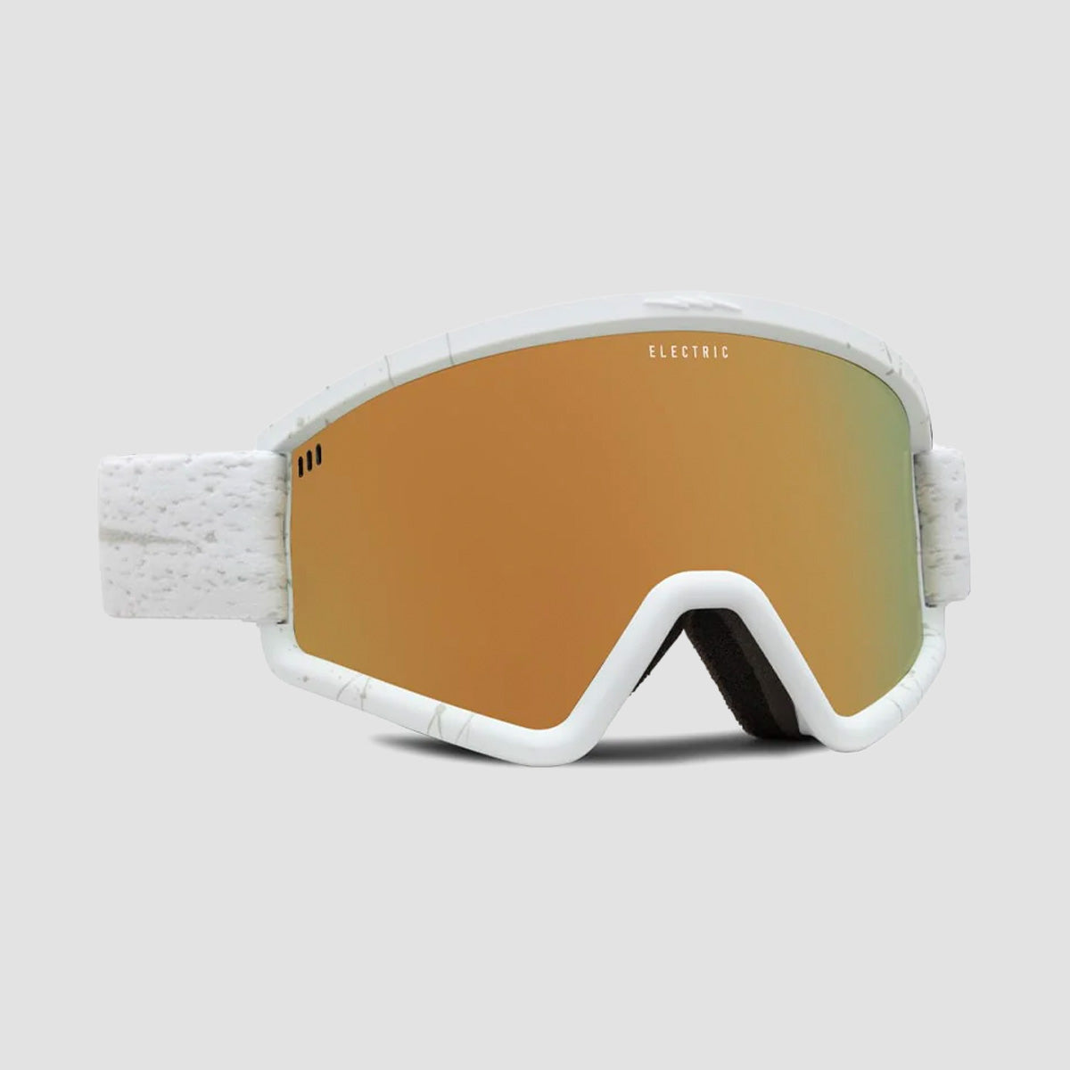 Electric Hex Snow Goggles Matte Speckled White/Gold Chrome With Bonus Lense