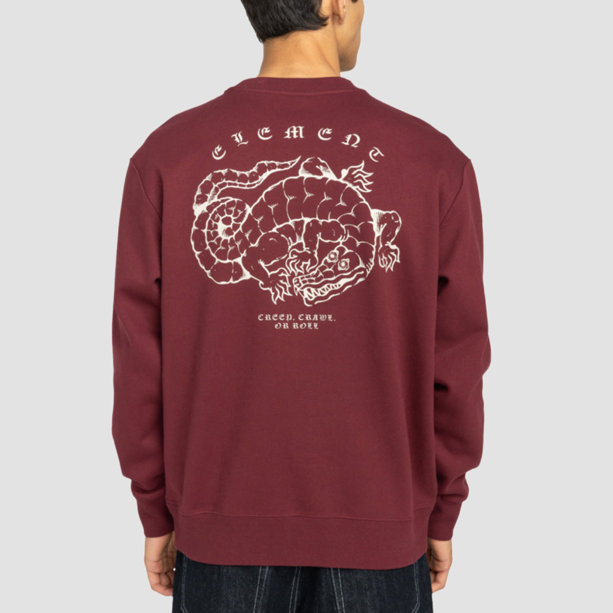 Element Aligator Crew Sweatshirt Zinfandel