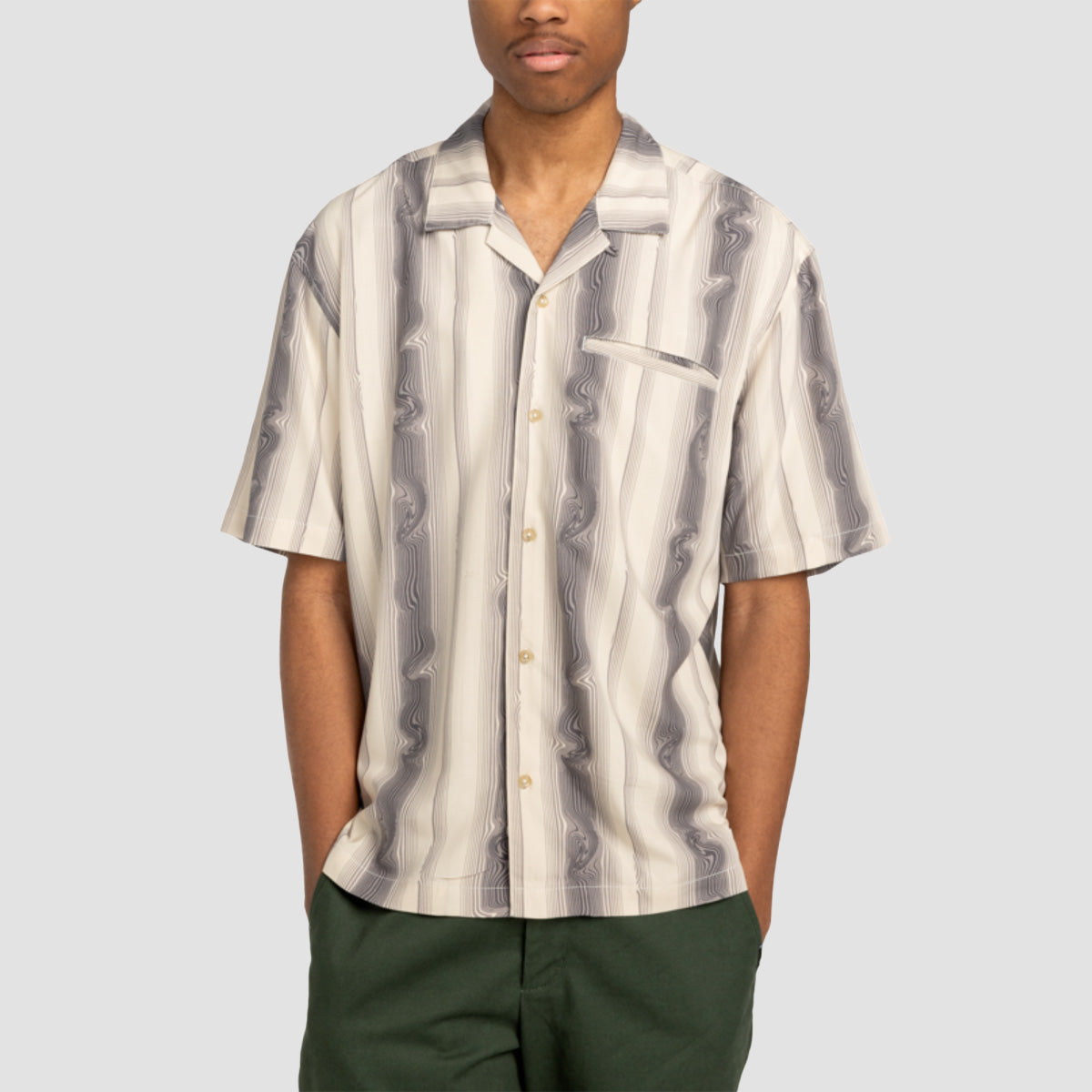 Element Bowling Short Sleeve Shirt Swirl Stripes
