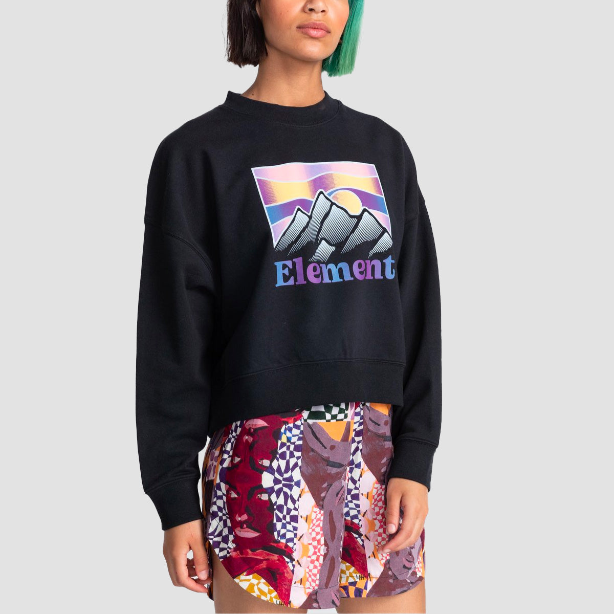 Element Kass W Crew Sweat Flint Black - Womens