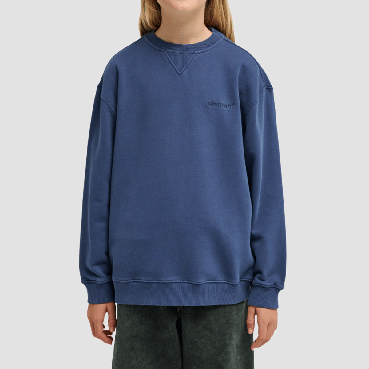 Element Lowcase Pigment Crew Sweatshirt Dark Denim - Kids
