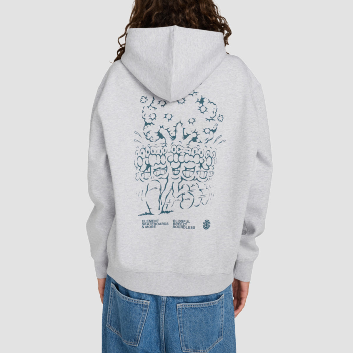 Element Motion Tree Pullover Hoodie Mid Grey Heather