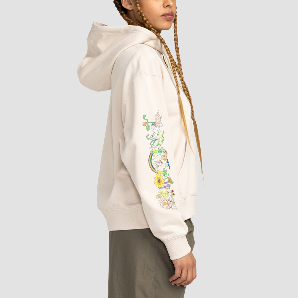 Element Party Flower Pullover Hoodie Oat Milk - Womens