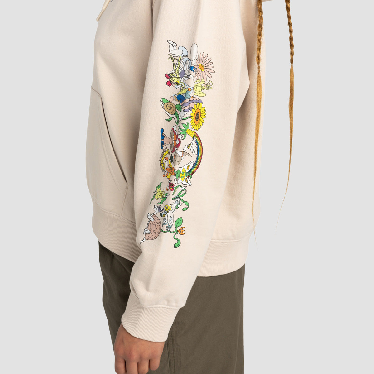 Element Party Flower Pullover Hoodie Oat Milk - Womens