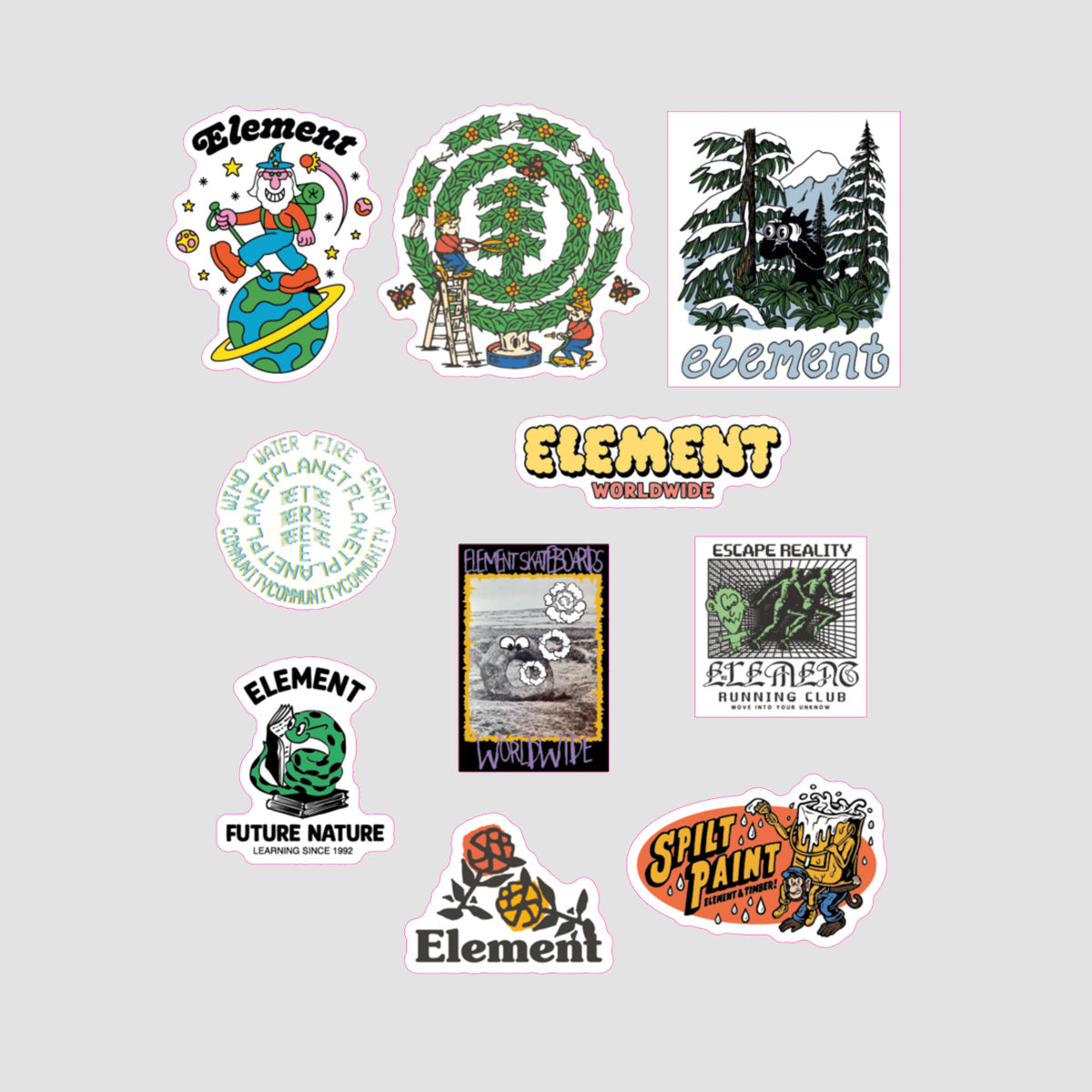 Element Seasonal Stickers 10 Pack Multicolour