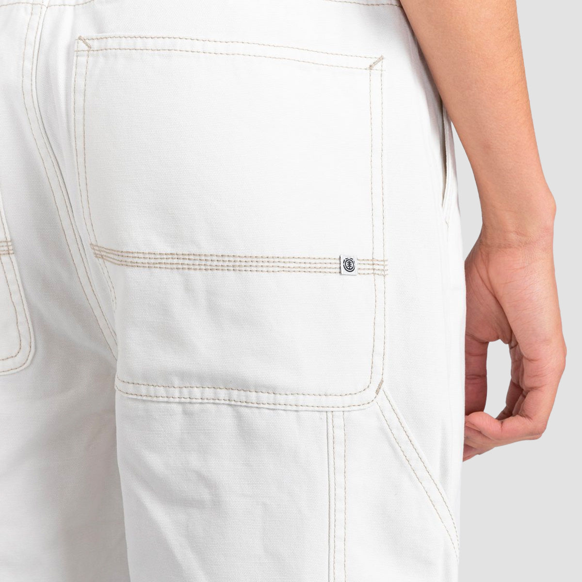 Element Utility Organic Canvas Trousers Off White - Womens