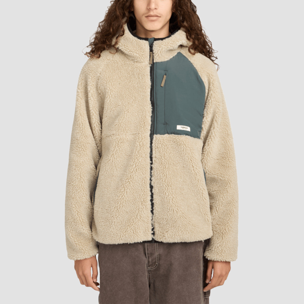 Element Wolfe Reversible Sherpa Jacket Oat Milk