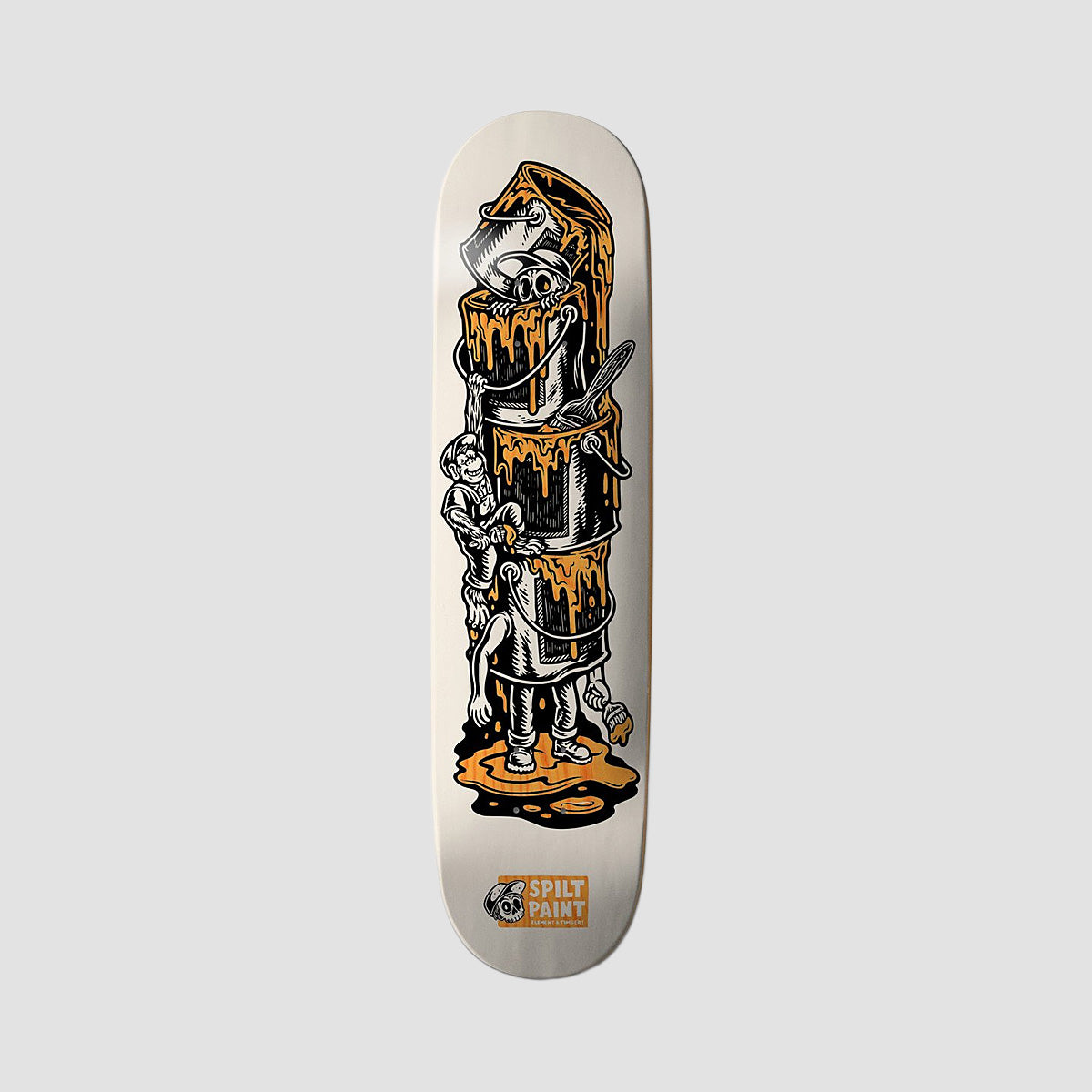 Element X Timber Spilt Paint Skateboard Deck - 8.25"