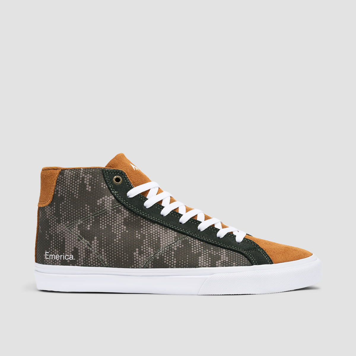 Emerica Omen High Top Shoes Olive/Tan