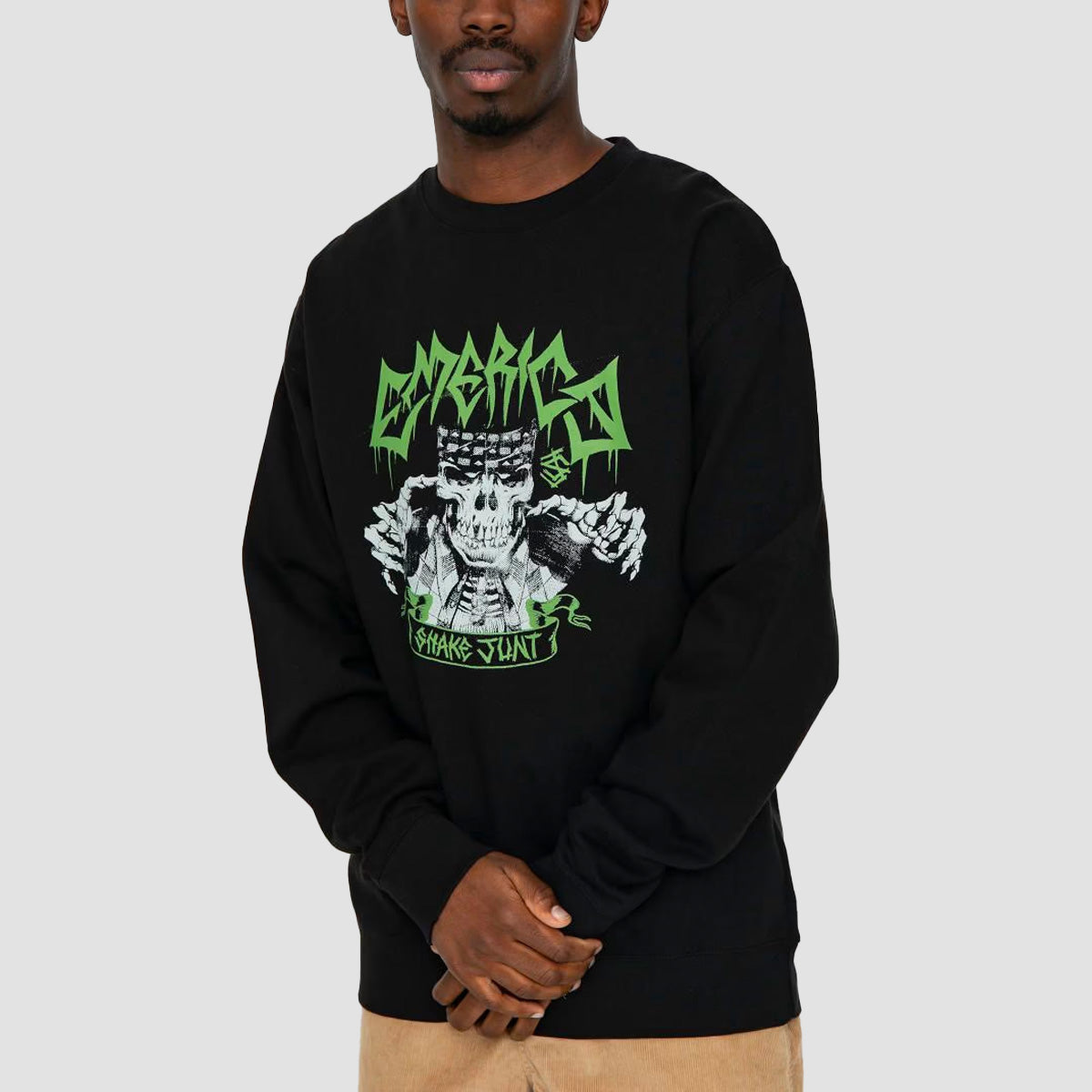 Emerica X Shake Junt Skull Sweater Black